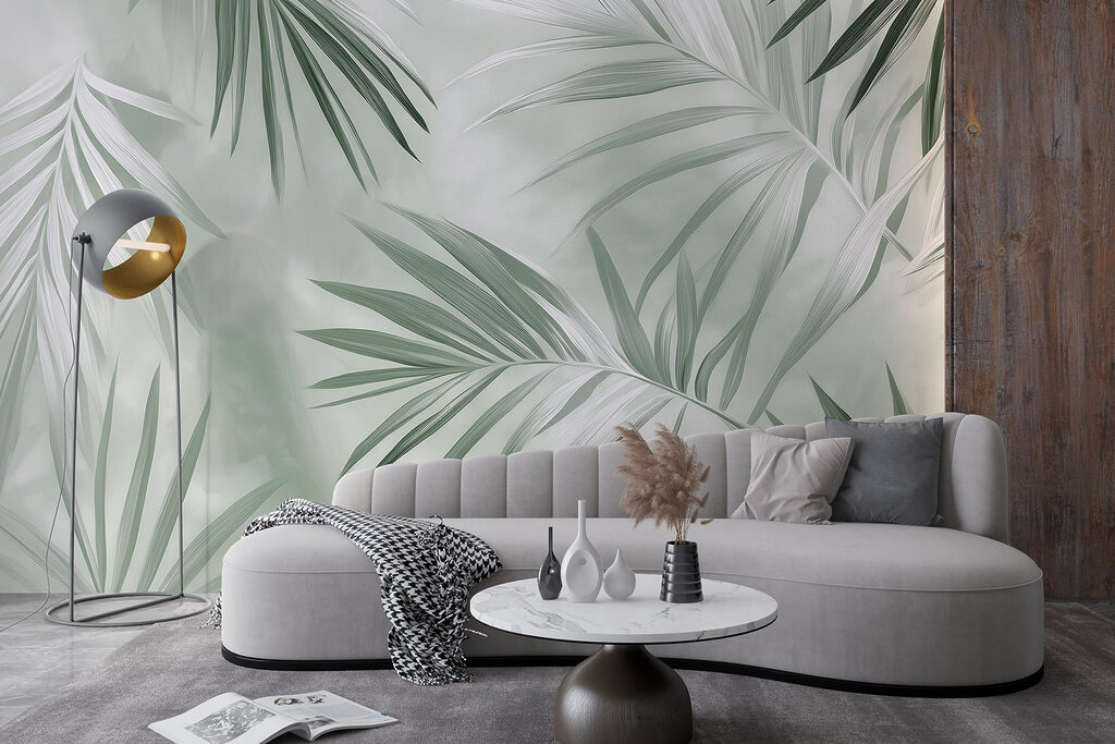 Lush green leaves in soft light