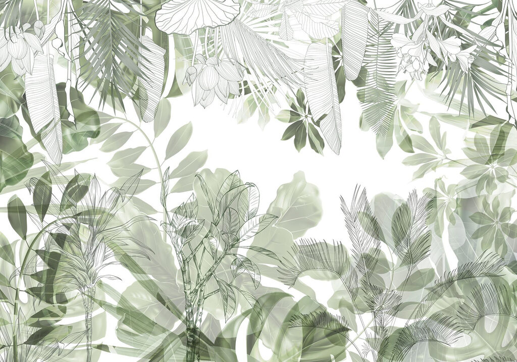 Botanická krása v jemnej zelenej farbe Botanická krása v jemnej zelenej farbe