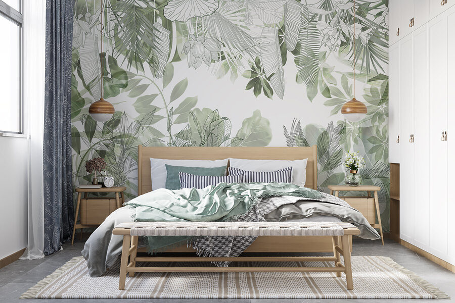 Botanická krása v jemnej zelenej farbe Botanická krása v jemnej zelenej farbe