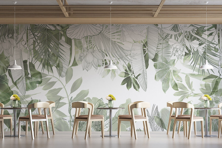 Botanická krása v jemnej zelenej farbe Botanická krása v jemnej zelenej farbe