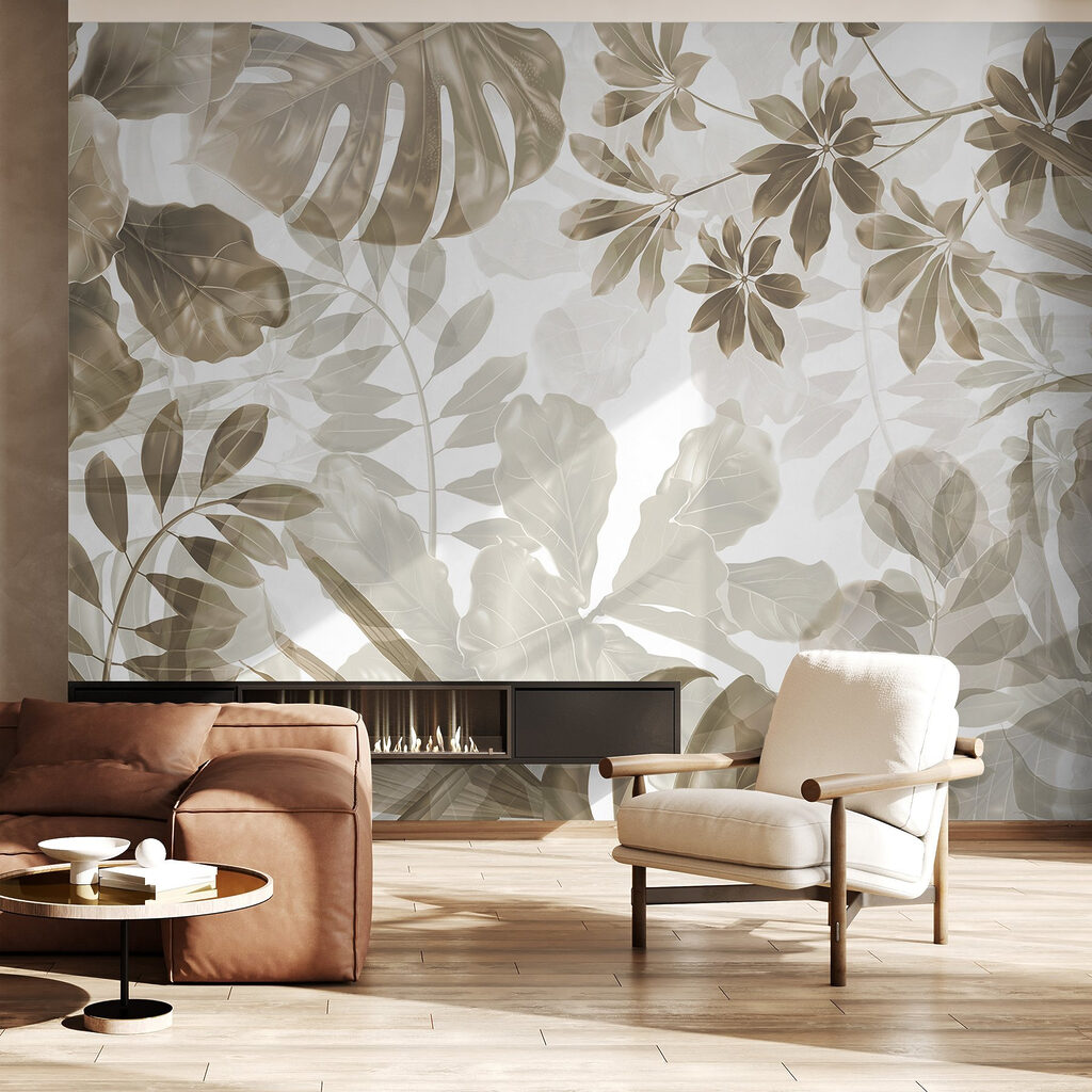 Soft hues of layered foliage art