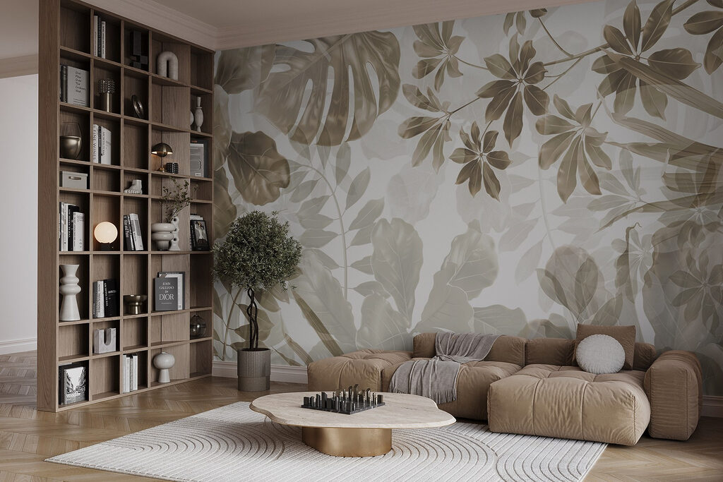 Soft hues of layered foliage art