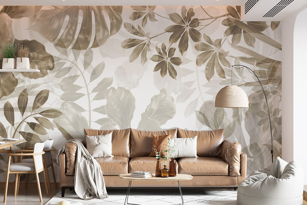Soft hues of layered foliage art