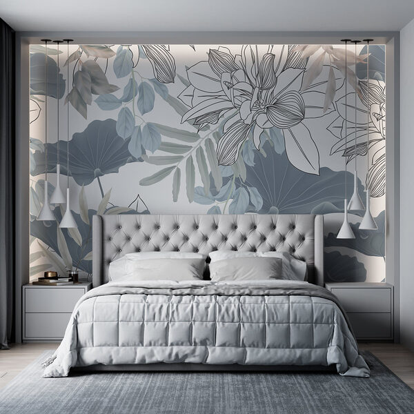 Fototapety Kvetinový vzor s listami a kvetmi (Katalógové číslo: w08827) Fototapety Fototapety Kvetinový vzor s listami a kvetmi (Katalógové číslo: w08827)