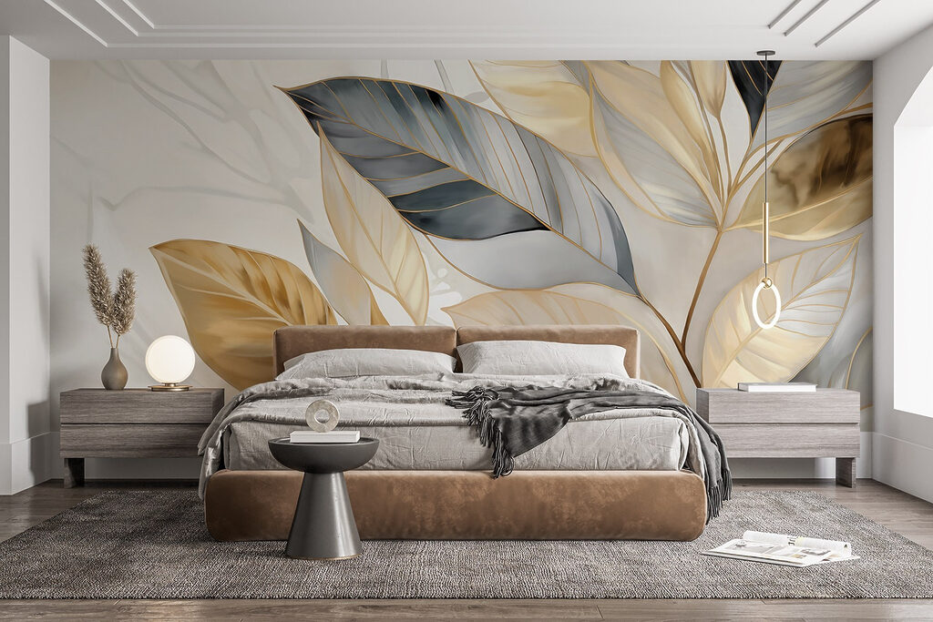 Elegant leaves on a soft background