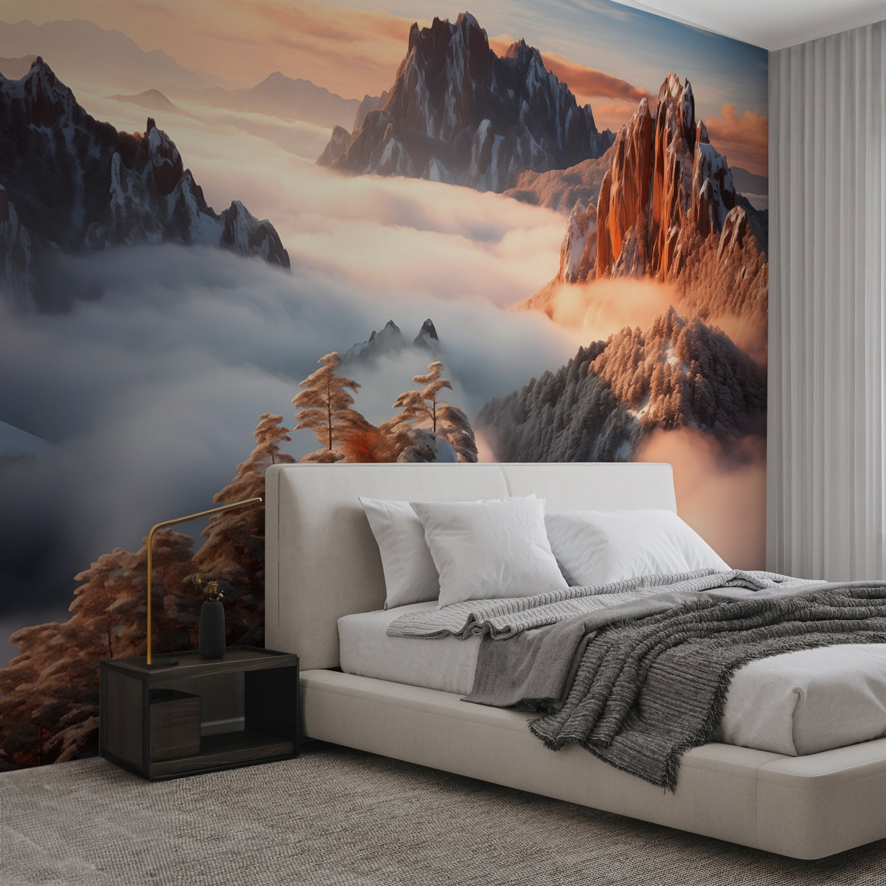 w08807pib1ms - Horské pásmo so snehom a mrakmi - tegory