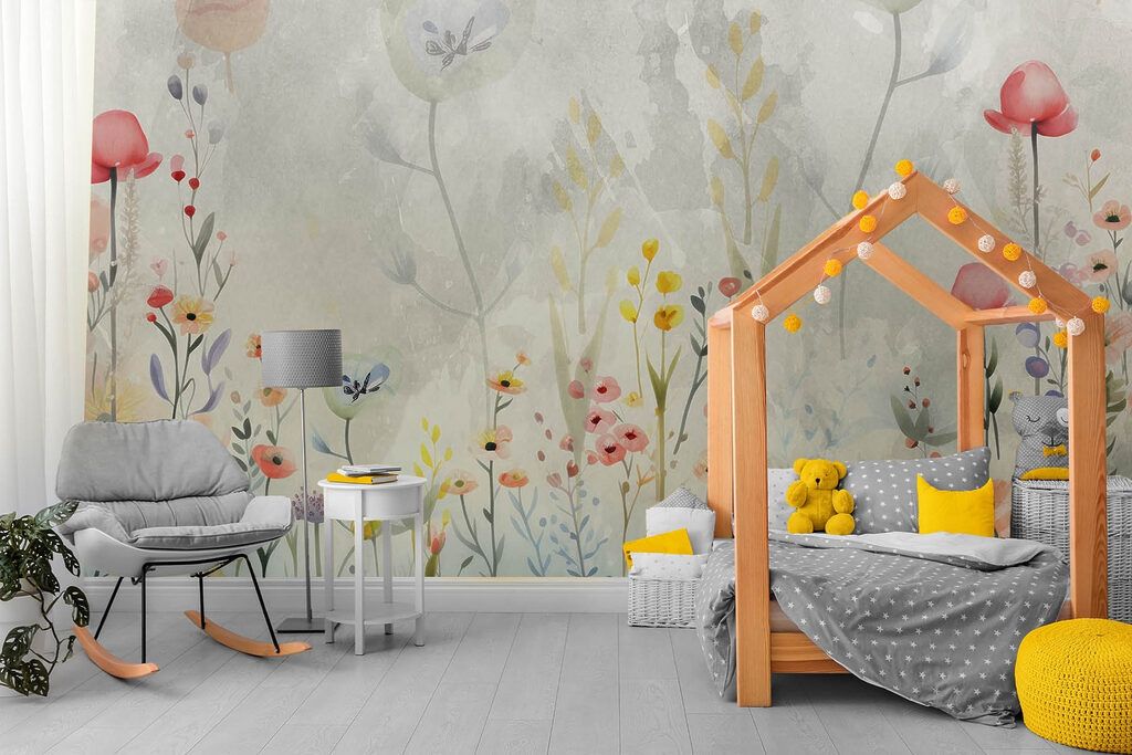 Painting of flowers and plants