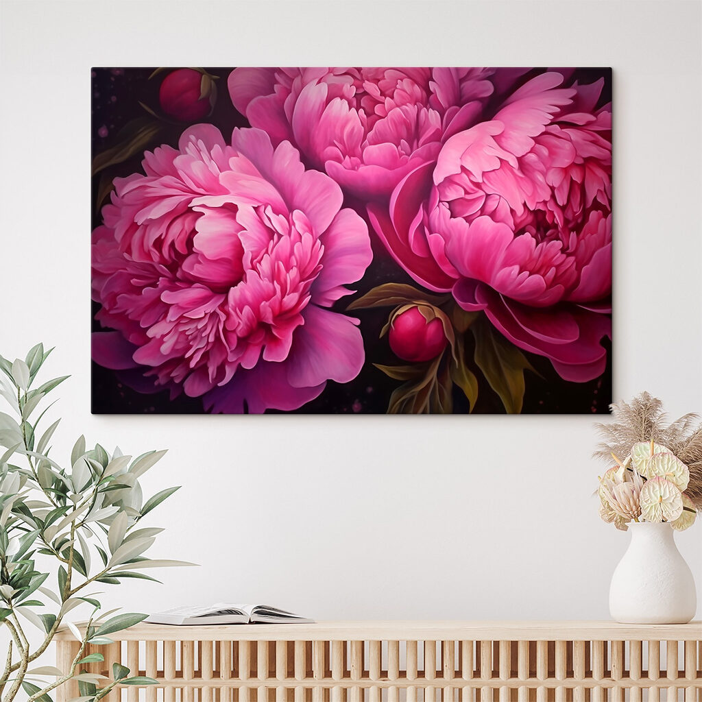 Painting of pink flowers Painting of pink flowers