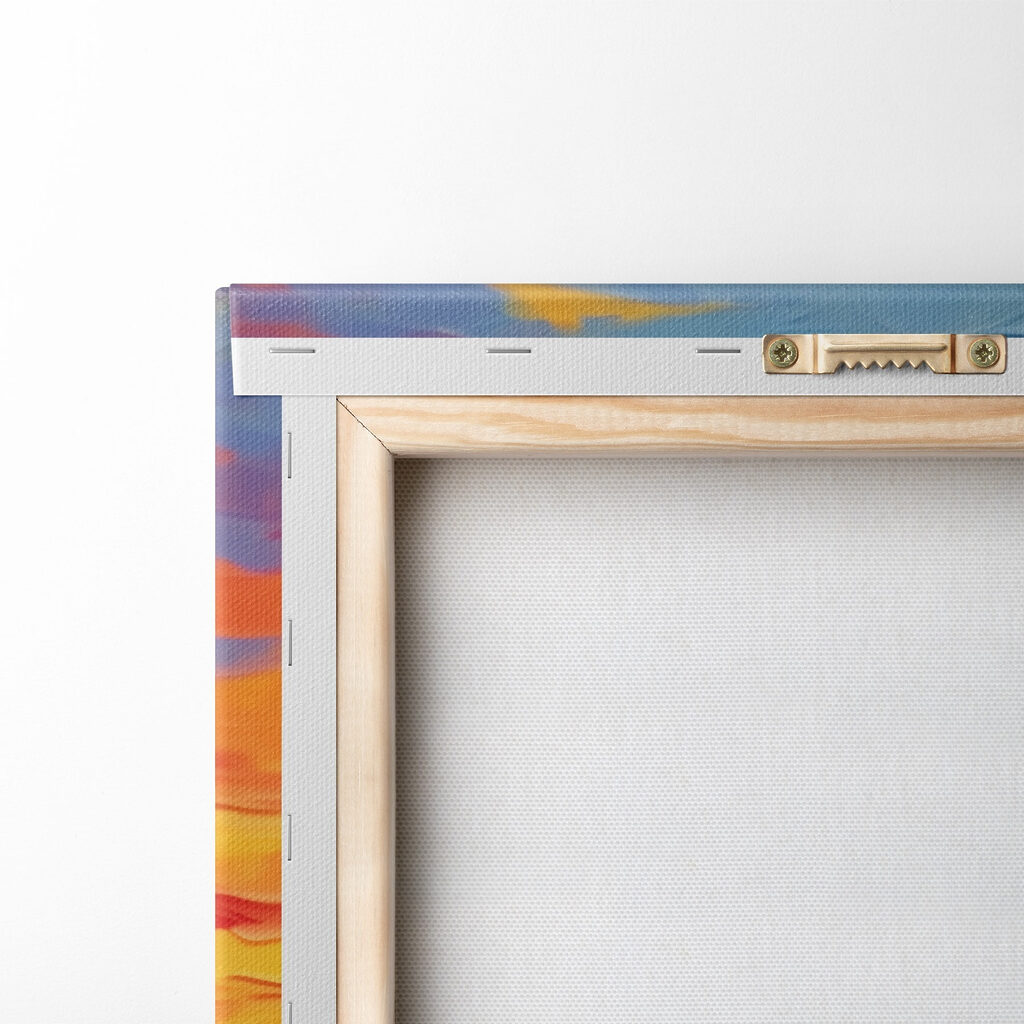 Painting of sunflowers in a field