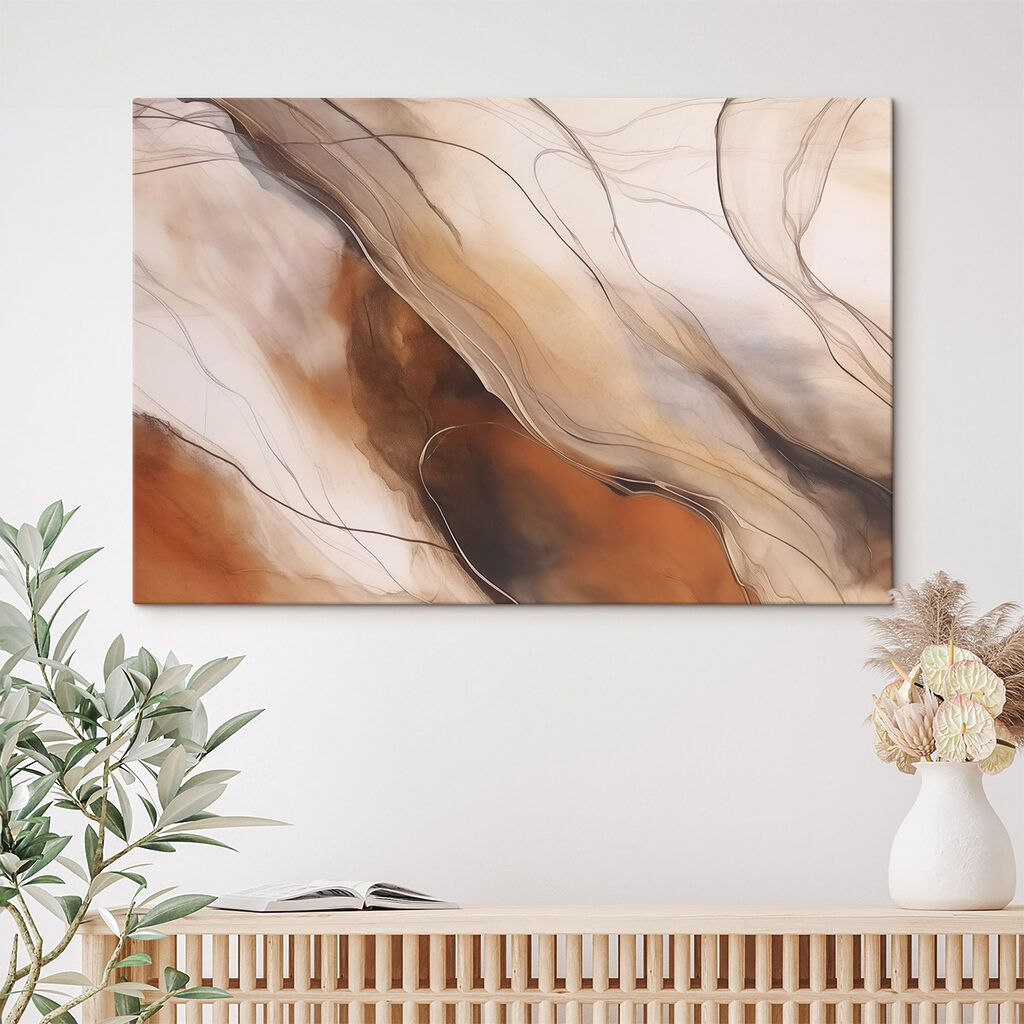 Flowing lines in warm tones