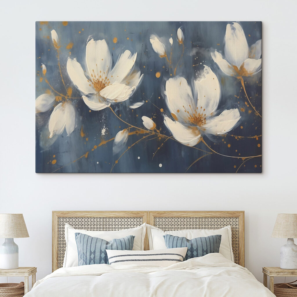 Painting of white flowers
