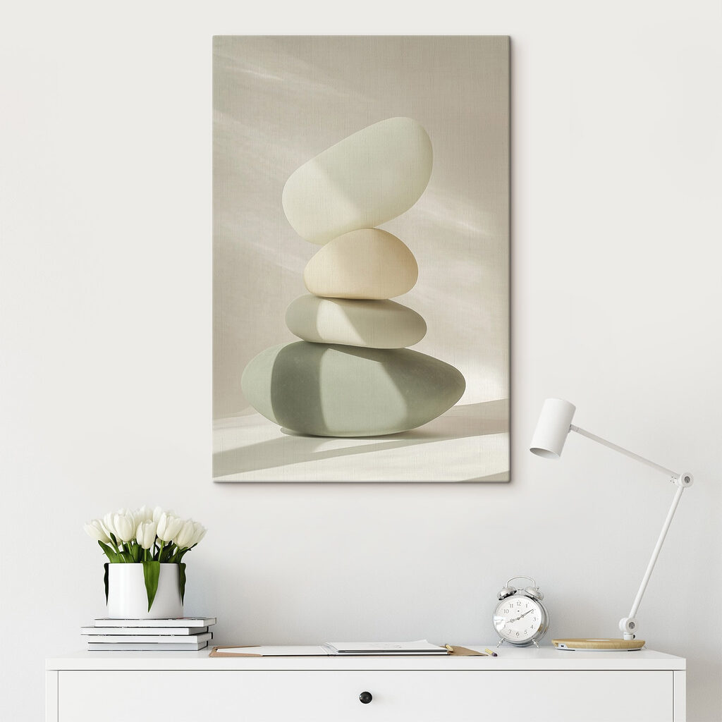 Stack of rocks on a table Stack of rocks on a table