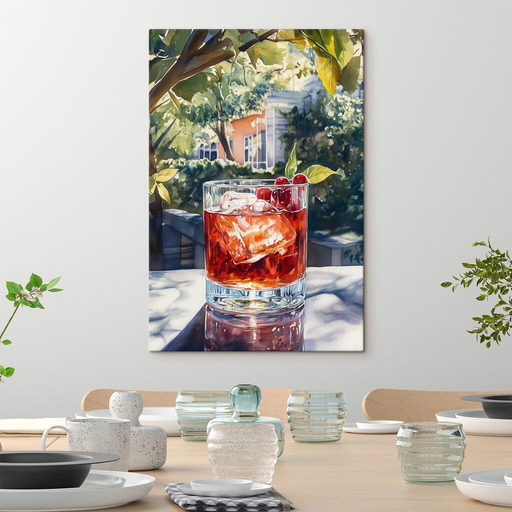 Glass of ice and cherries Glass of ice and cherries