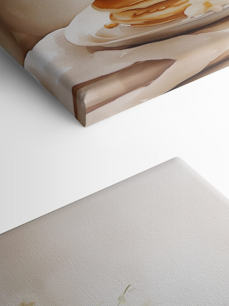 Stack of pancakes with flowers on top Stack of pancakes with flowers on top