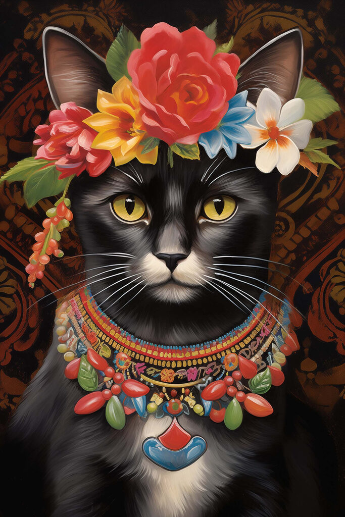 Cat wearing a flower crown Cat wearing a flower crown