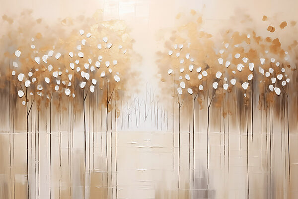 Serene trees in soft hues Serene trees in soft hues