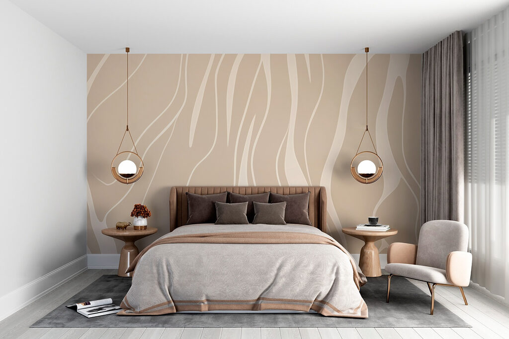 White lines on a tan surface