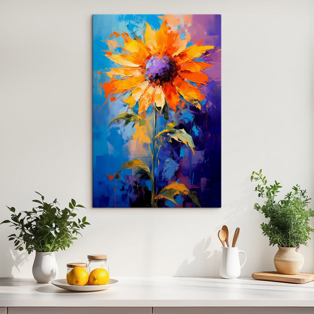 Painting of a sunflower