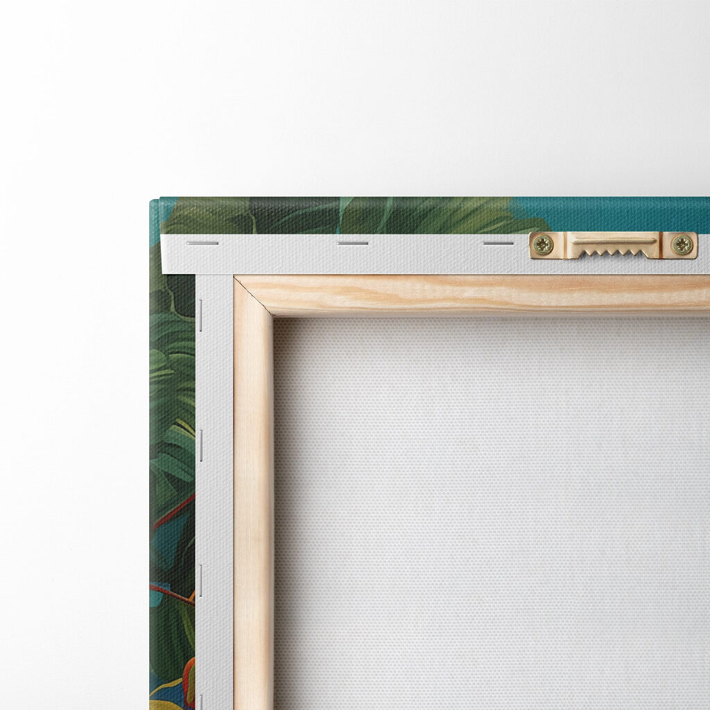 Cheetah in a pink tub with plants Cheetah in a pink tub with plants