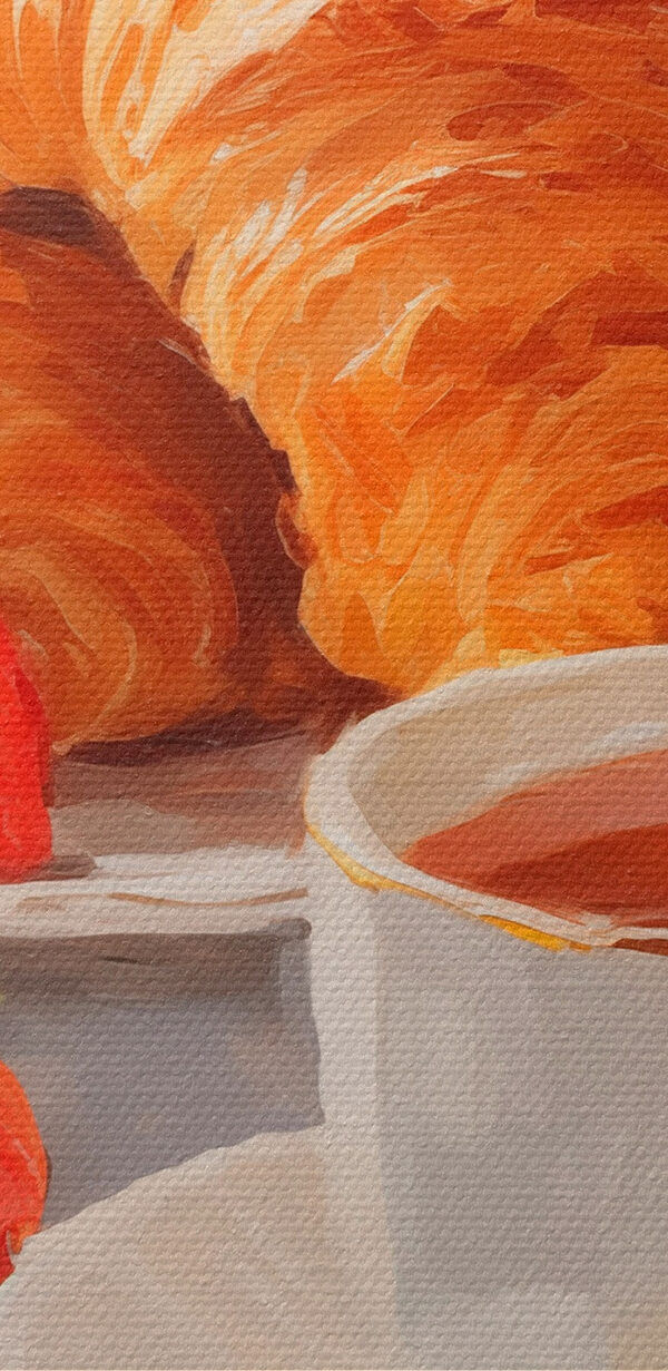 Croissant a jahody na tanieri Croissant a jahody na tanieri