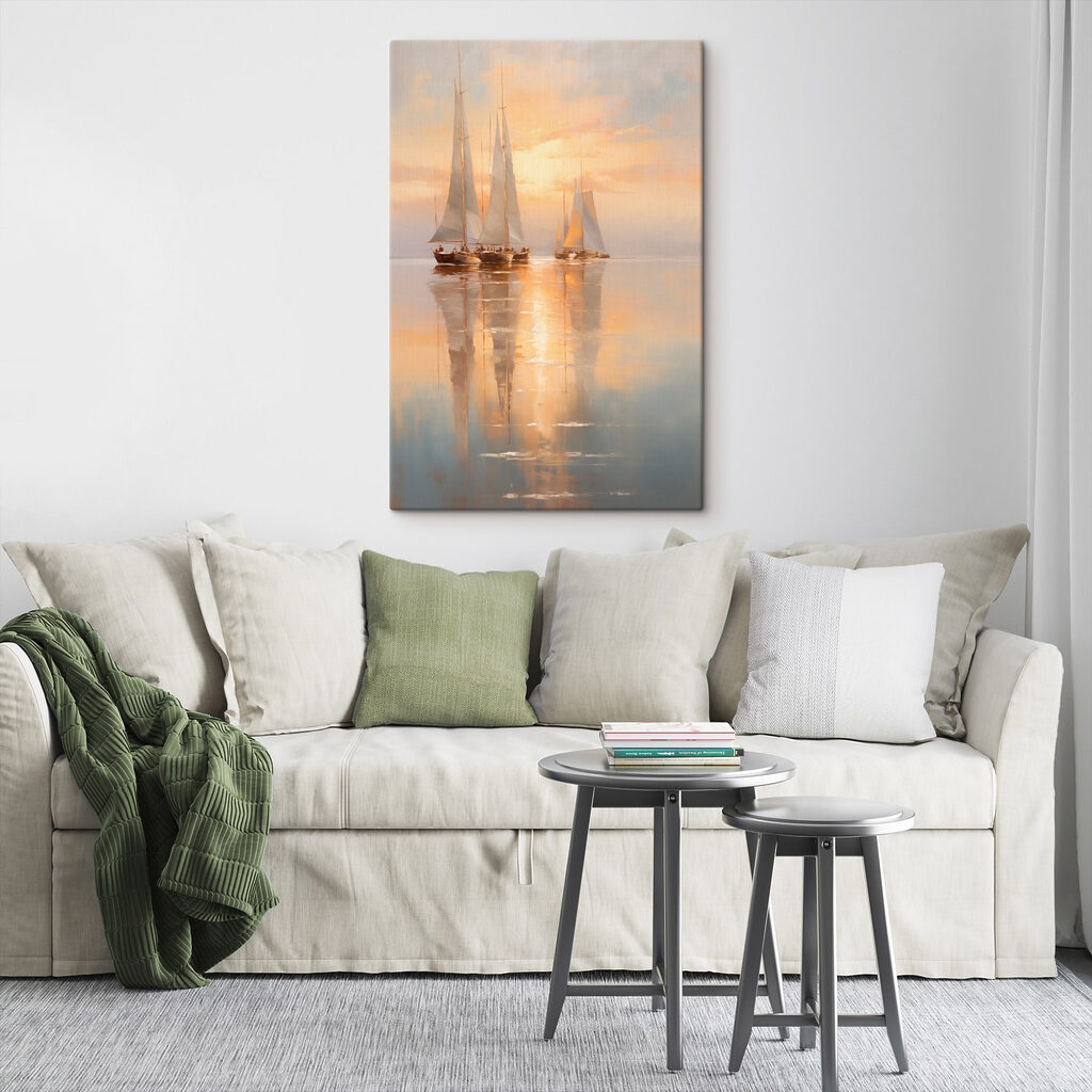 Group of sailboats on a body of water Group of sailboats on a body of water