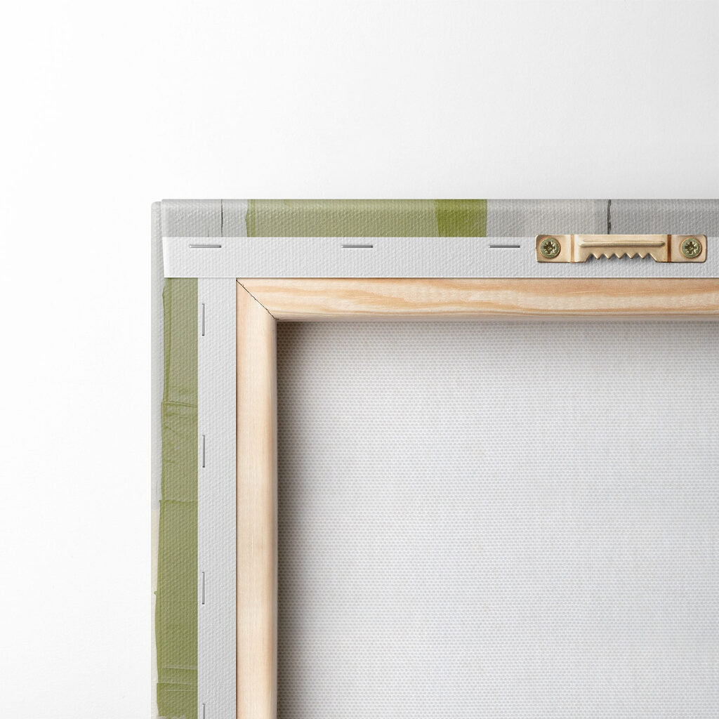 Painting of a grey and yellow art Painting of a grey and yellow art