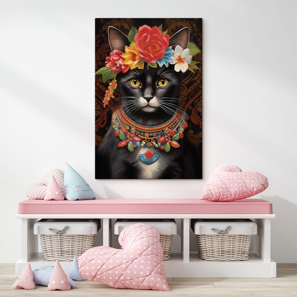 Cat wearing a flower crown Cat wearing a flower crown