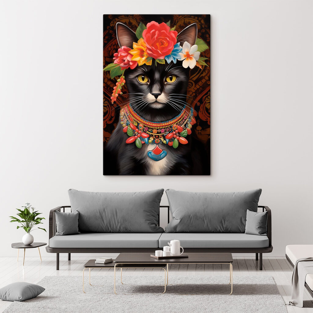 Cat wearing a flower crown Cat wearing a flower crown