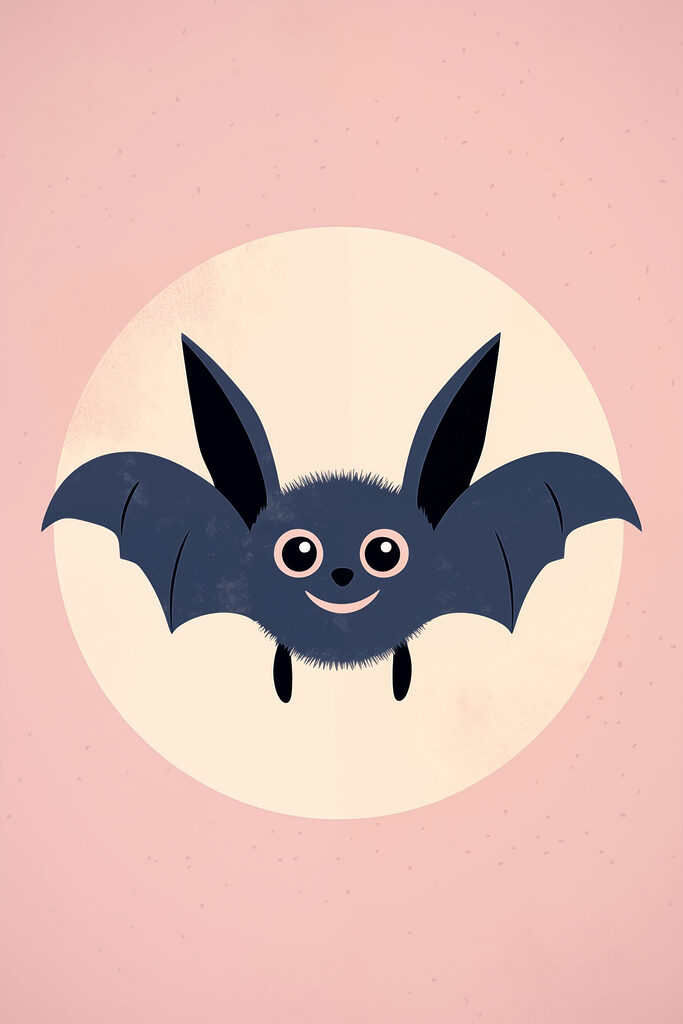 Cartoon of a bat Cartoon of a bat
