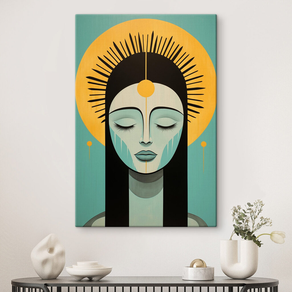 Serene face radiating inner peace