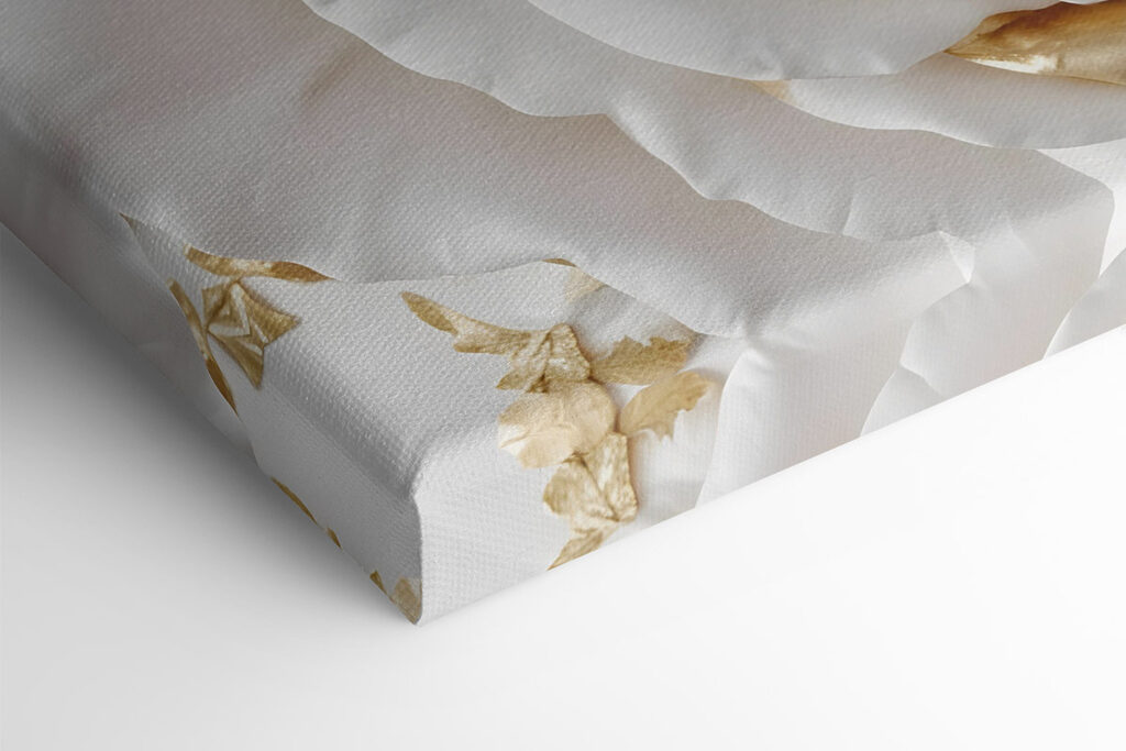 Exquisite floral artistry in white and gold