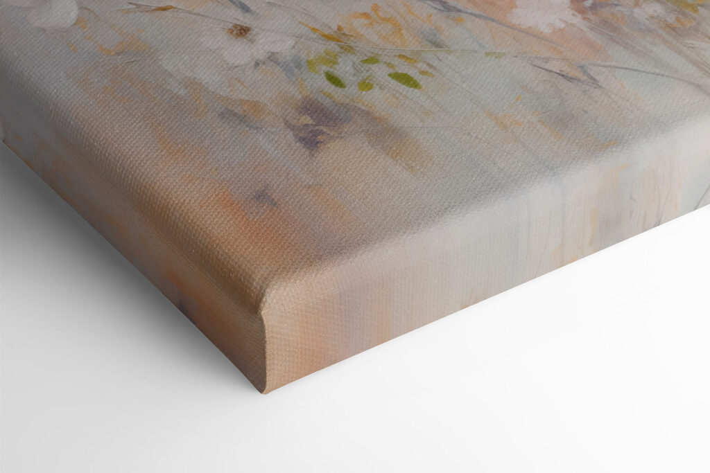 Painting of flowers in a field Painting of flowers in a field