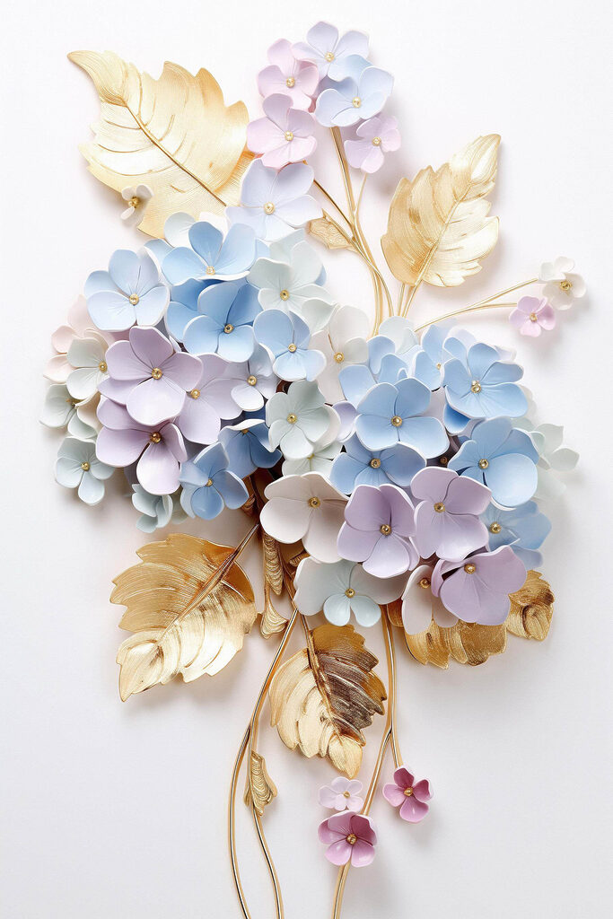 Bunch of flowers and leaves