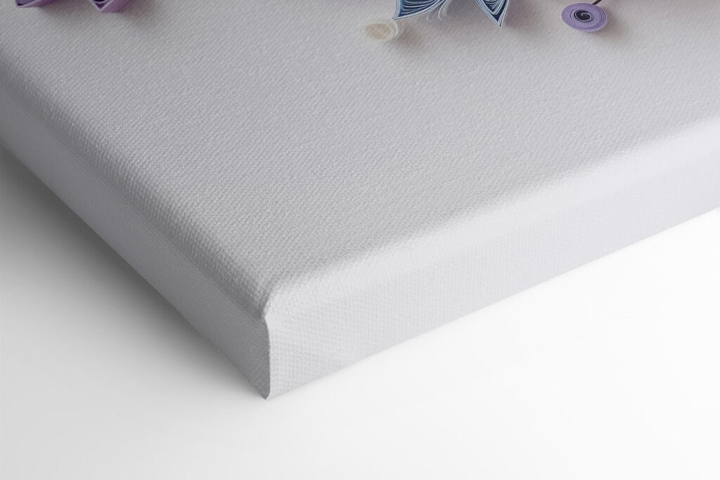 Paper flower made with paper strips