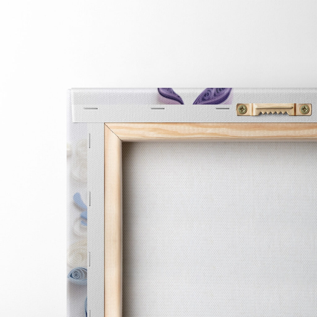 Paper flower made with paper strips