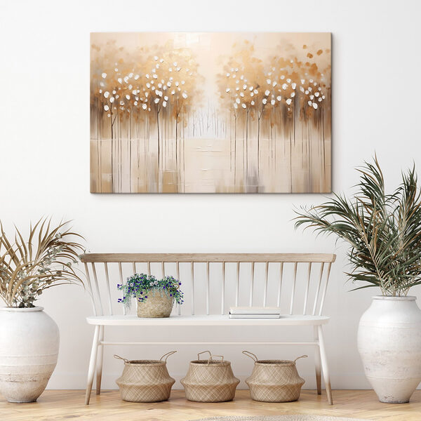 Serene trees in soft hues Serene trees in soft hues