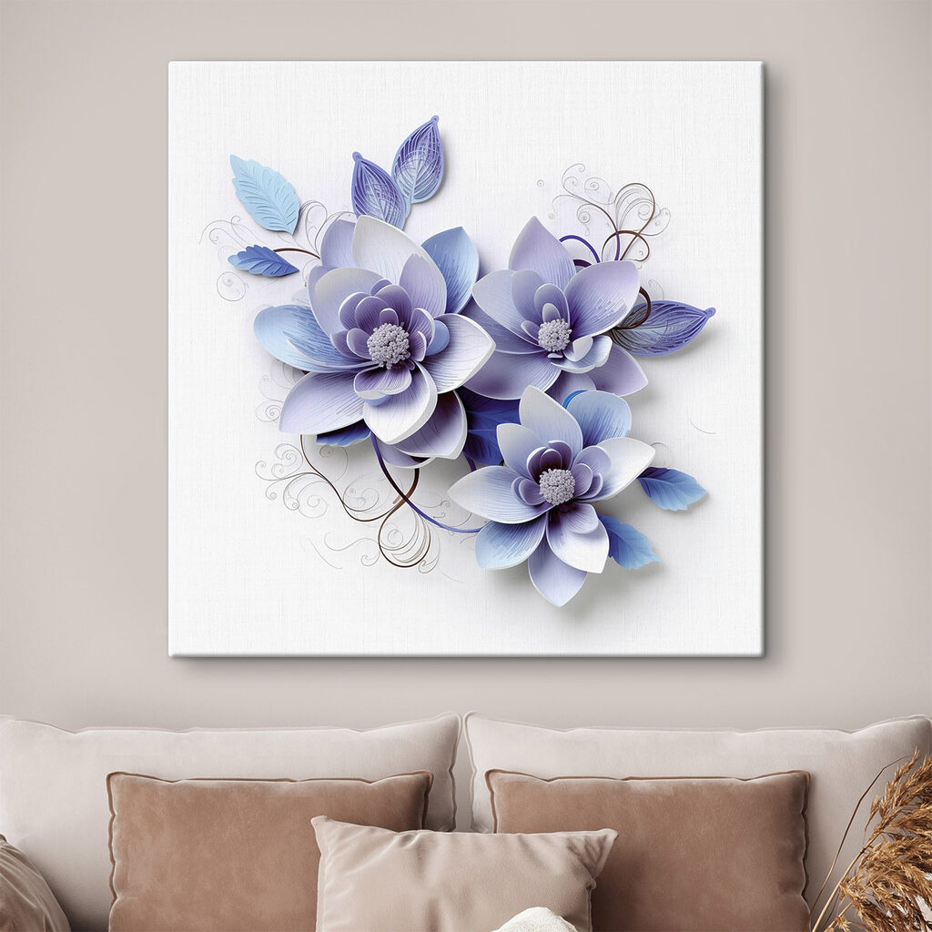 Group of flowers with leaves Group of flowers with leaves