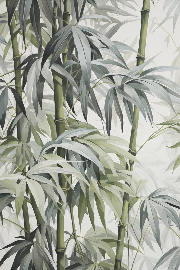 Vibrant bamboo foliage in harmony