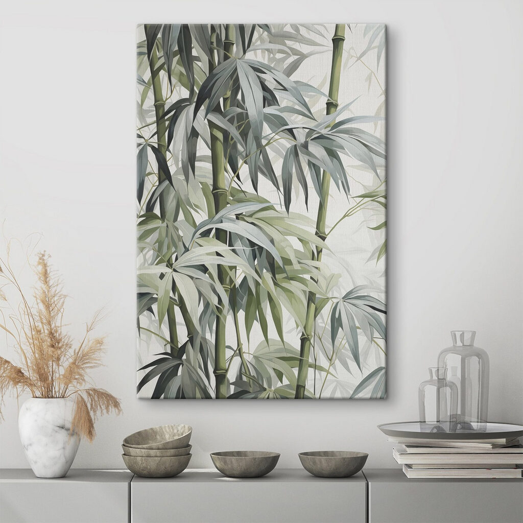Vibrant bamboo foliage in harmony