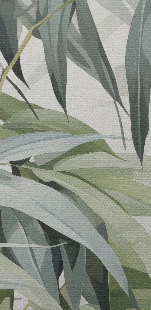 Vibrant bamboo foliage in harmony