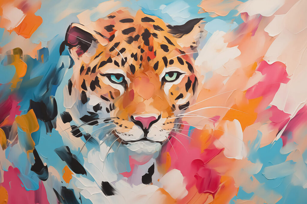 Painting of a leopard Painting of a leopard