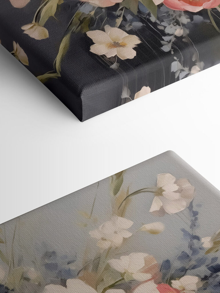 Painting of flowers in a vase Painting of flowers in a vase