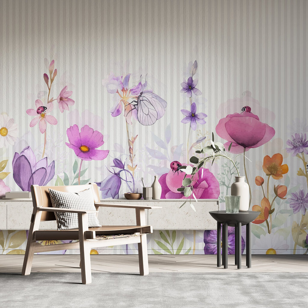 Colorful blooms and lively insects Colorful blooms and lively insects