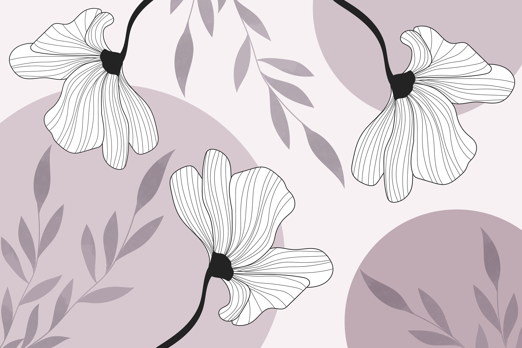 Delicate blooms in soft colors