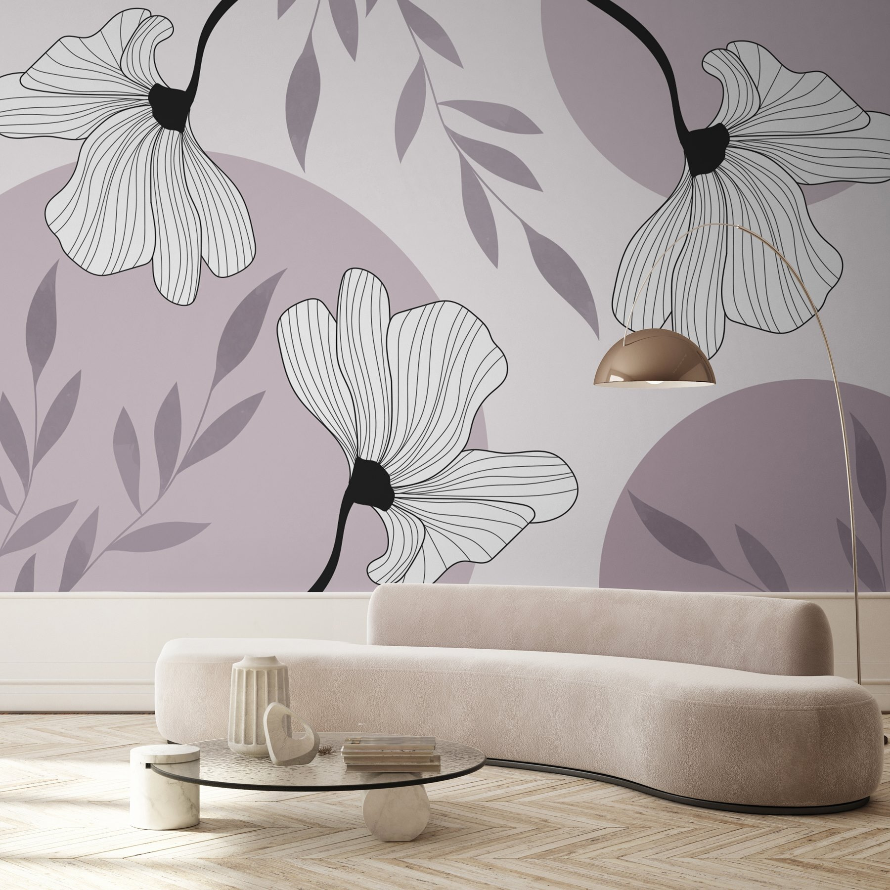 Delicate blooms in soft colors