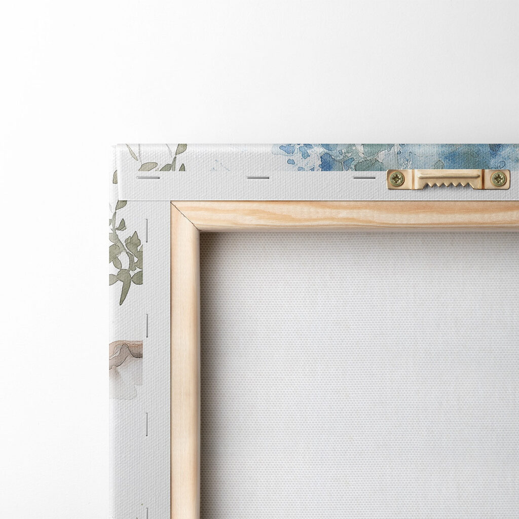 Painting of a door and a tree on a wall