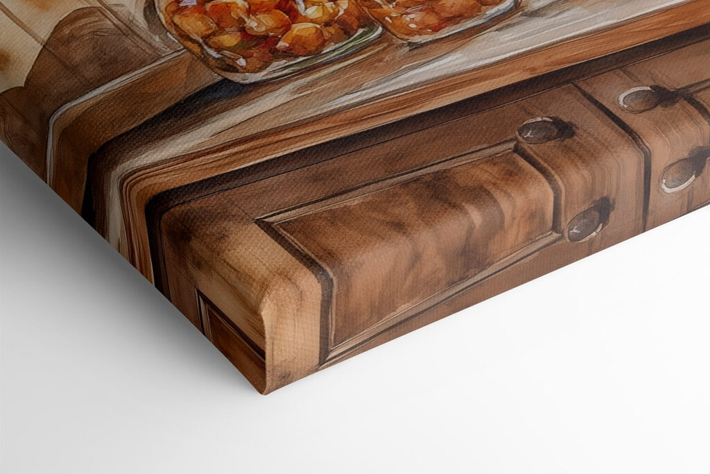 Watercolor of jars of food on a window sill Watercolor of jars of food on a window sill