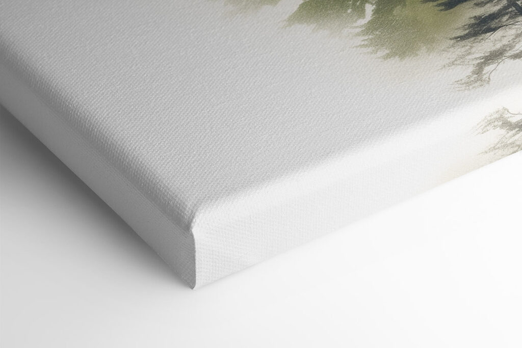 Woman's face with clouds and trees