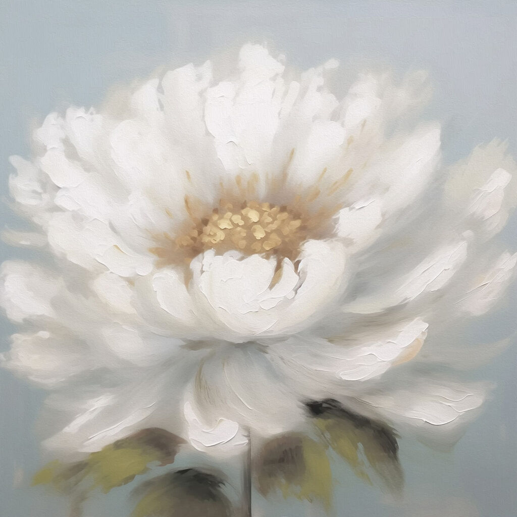 White flower with yellow center White flower with yellow center