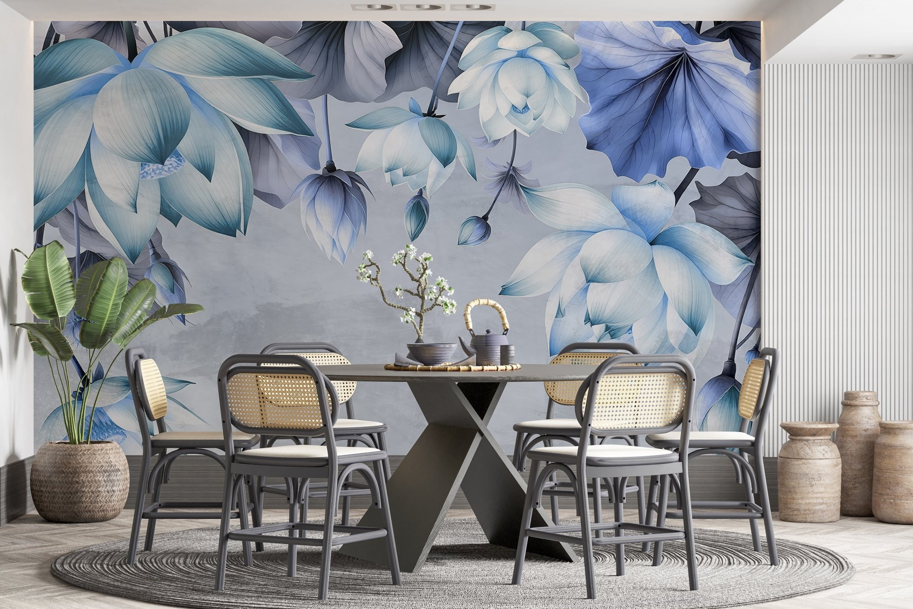 Delicate blooms in serene tones